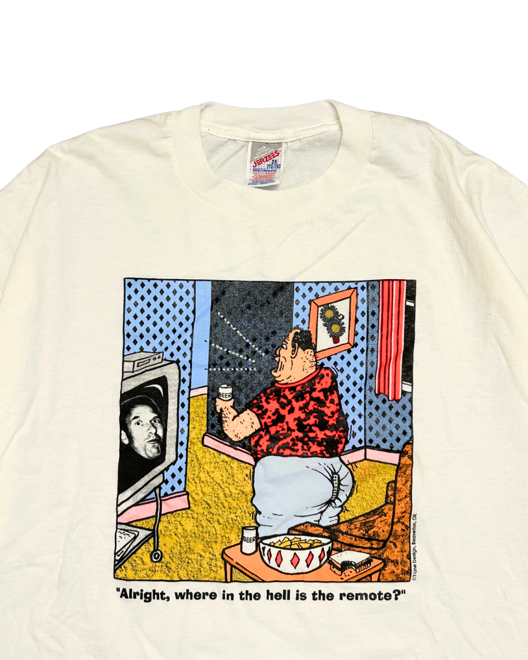 Alright, where in the hell is the remote? Art Tee