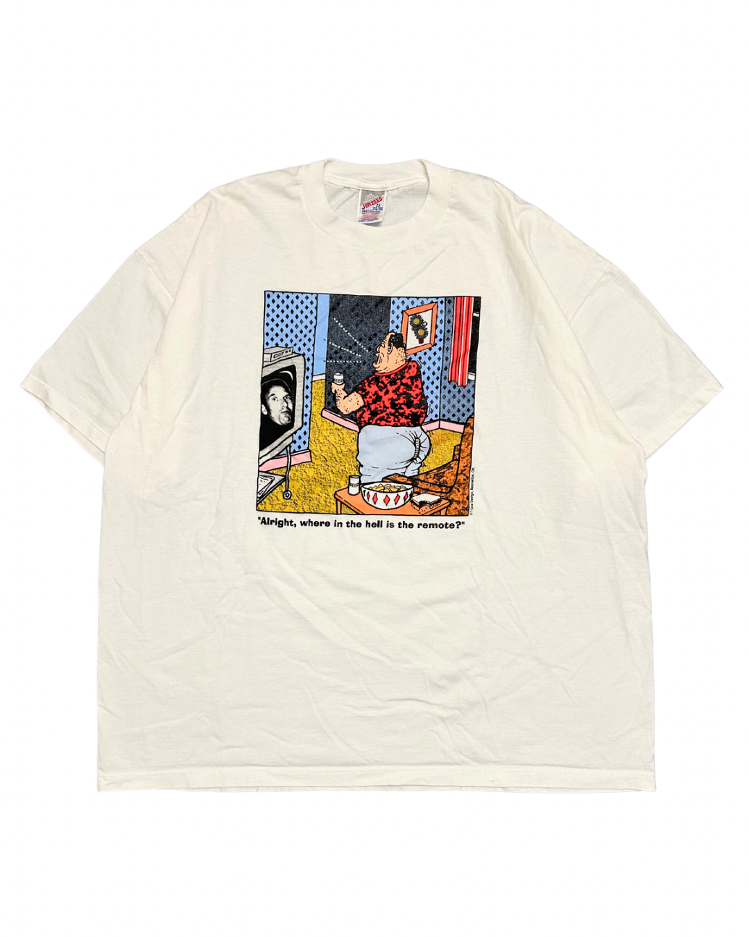 Alright, where in the hell is the remote? Art Tee